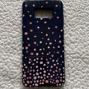 Galaxy S8+ Phone Case Navy W/ Pink Dots